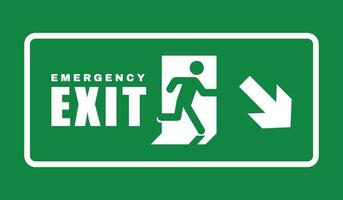 Exit door symbol. Evacuation symbol vector