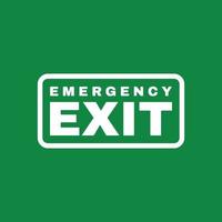 Exit door symbol. Evacuation symbol vector