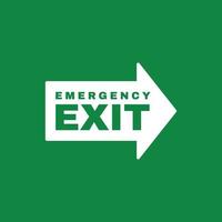 Exit door symbol. Evacuation symbol vector