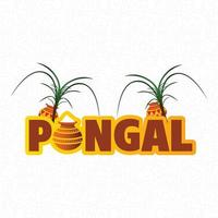 diseño tipográfico pongal vector