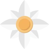 ilustración de vector de flor blanca sobre un fondo. símbolos de calidad premium. iconos vectoriales para concepto y diseño gráfico.