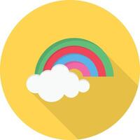 ilustración de vector de arco iris en un fondo. símbolos de calidad premium. iconos vectoriales para concepto y diseño gráfico.