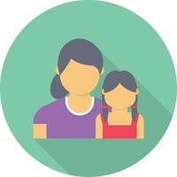 ilustración de vector de hija de mamá en un fondo. símbolos de calidad premium. iconos vectoriales para concepto y diseño gráfico.