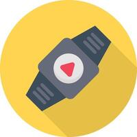 ilustración de vector de reloj de video en un fondo. símbolos de calidad premium. iconos vectoriales para concepto y diseño gráfico.