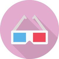 Ilustración de vector de gafas 3D en un fondo. Símbolos de calidad premium. Iconos vectoriales para concepto y diseño gráfico.