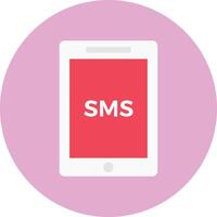 ilustración de vector de sms móvil en un fondo. símbolos de calidad premium. iconos vectoriales para concepto y diseño gráfico.