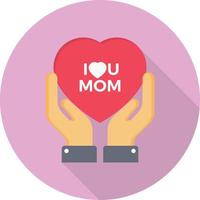 ilustración de vector de corazón de mamá en un fondo. símbolos de calidad premium. iconos vectoriales para concepto y diseño gráfico.