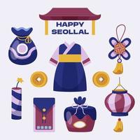 Happy Seollal Icon Pack vector