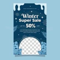 Christmas Super Sale Poster Template Concept vector