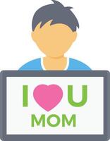 love MOM vector illustration on a background.Premium quality symbols.vector icons for concept and graphic design.