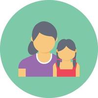 ilustración de vector de hija de mamá en un fondo. símbolos de calidad premium. iconos vectoriales para concepto y diseño gráfico.