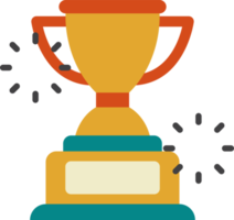 trophy illustration in minimal style png