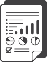 Reports and statistics illustration in minimal style png