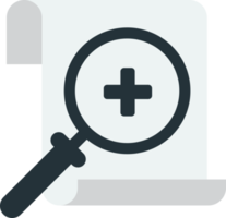 Magnification symbol illustration in minimal style png