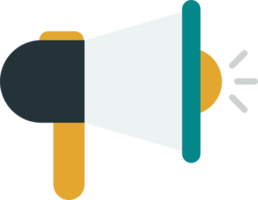 megaphone illustration in minimal style png