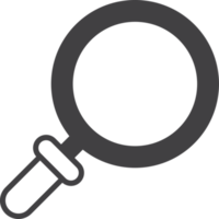 magnifying glass illustration in minimal style png