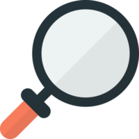 magnifying glass illustration in minimal style png