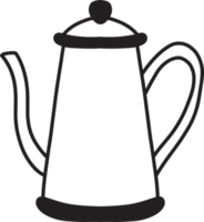 Hand Drawn cute kettle illustration png