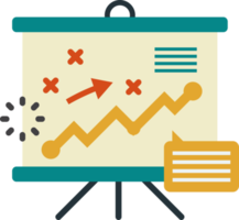 rapports et illustration de statistiques dans un style minimal png