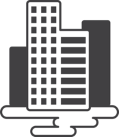 gebouwen en stad illustratie in minimaal stijl png