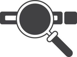 Search bar and magnifying glass illustration in minimal style png