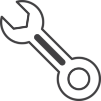 wrench illustration in minimal style png