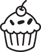 ilustração de cupcakes desenhados à mão png