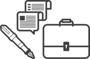 rapporto e attività commerciale Borsa illustrazione nel minimo stile png