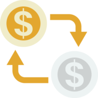 currency exchange illustration in minimal style png