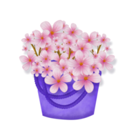 Cherry blossom in the bucket png