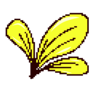Yellow flower pixel style png