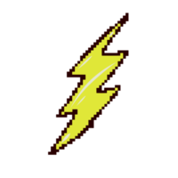 Lightning pixel style png