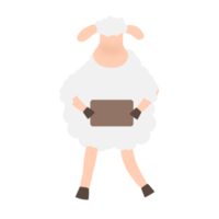 Sheep holding a board png