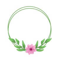 Round flower wreath png