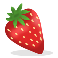 Erdbeere mit Schatten png