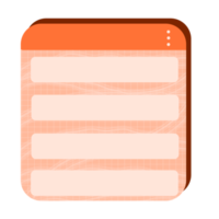 orange social media ui stil png