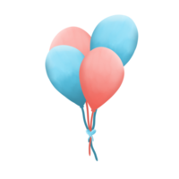 Watercolor baloon illustration png