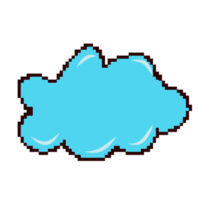 ilustración de estilo de píxel de nube blie png