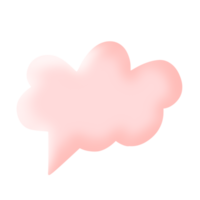 bocadillo de diálogo de nube rosa png