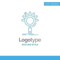 Blue Logo design for seo. search. optimization. process. setting. Business vector