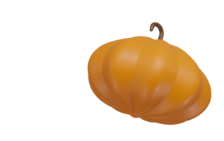 Abstract 3D Pumpkin. Halloween Pumpkin isolated on white background with clipping path. png