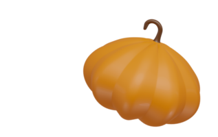 Abstract 3D Pumpkin. Halloween Pumpkin isolated on white background with clipping path. png