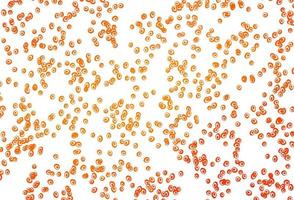 Light Orange vector background with bubbles.