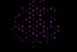 Dark purple vector template with isolated letters.