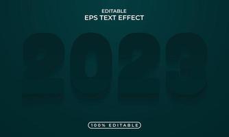 Colorful 2023 editable text effect concept vector