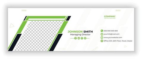 Corporate business email signature design or web banner design vector template