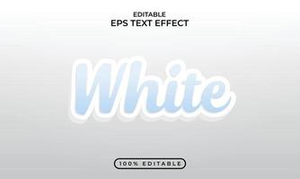 white Editable 3d white color text effect Design vector