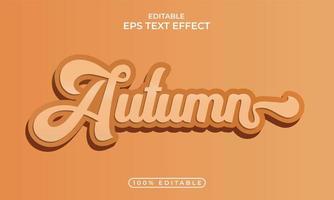 Text style effect with autumn celebration template vector