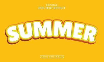 Summer text and font effect style vector