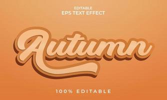 Text style effect with autumn celebration template vector